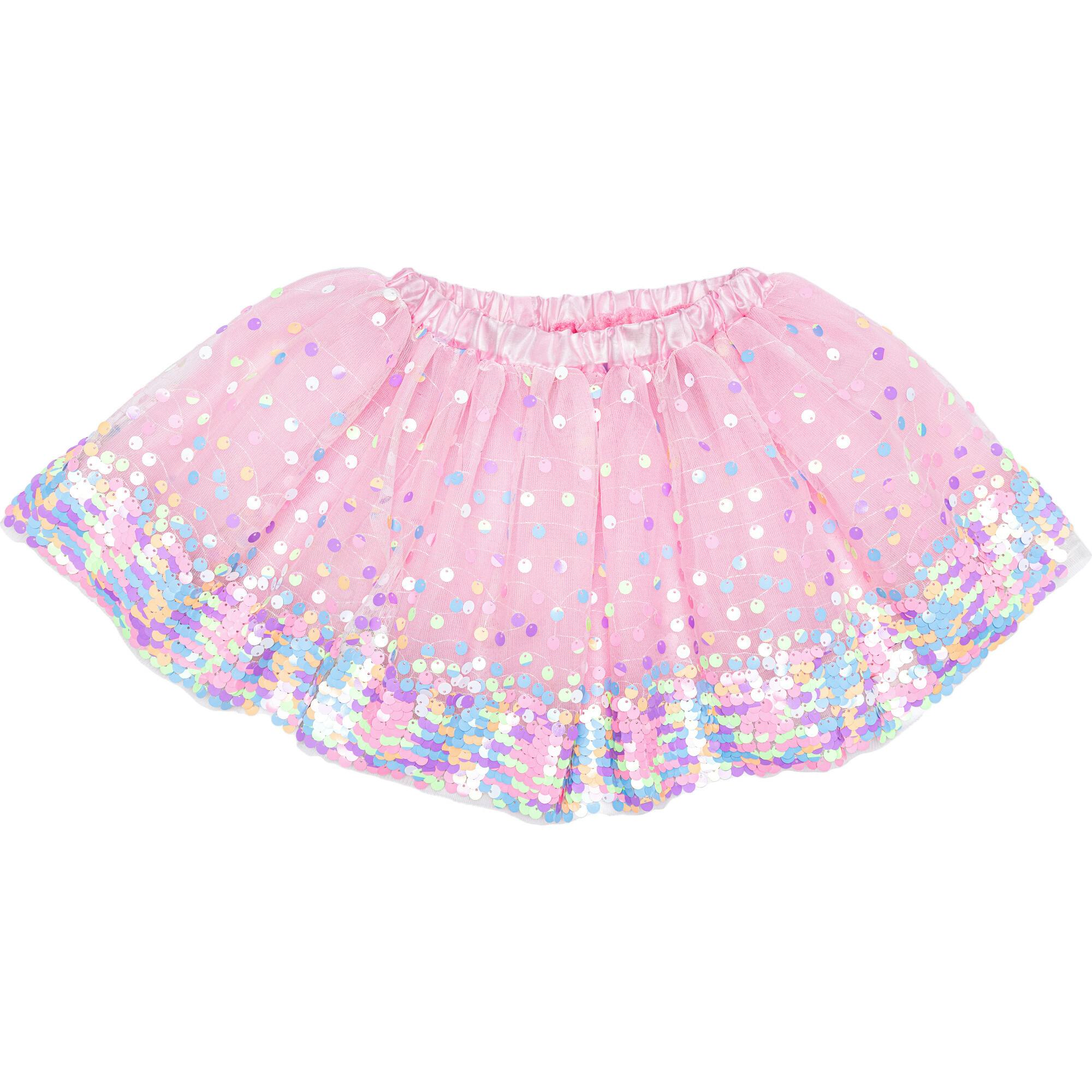 Sequins Skirt with Satin Waistband