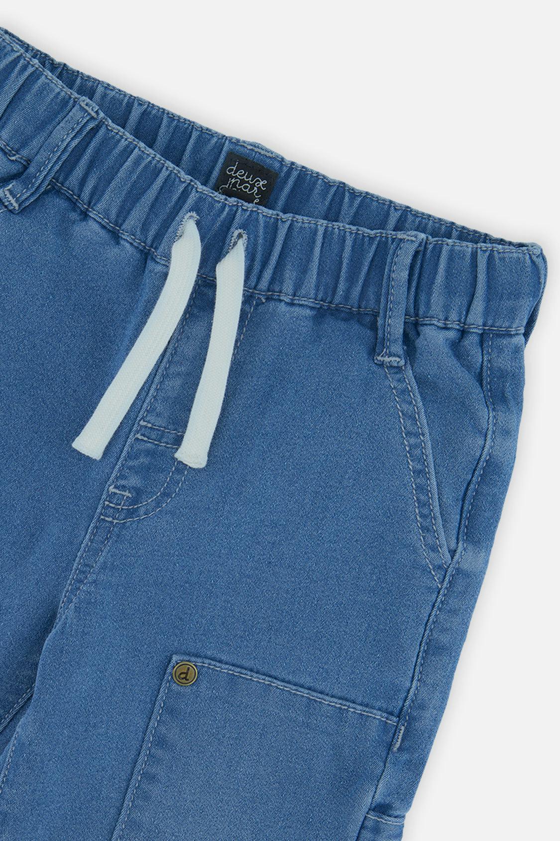 French Terry Denim Pants Light Blue