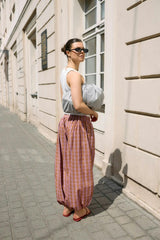women's balloon trousers - florence blush