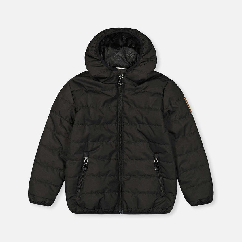 Insulating Quilted Mid-Season Jacket Black