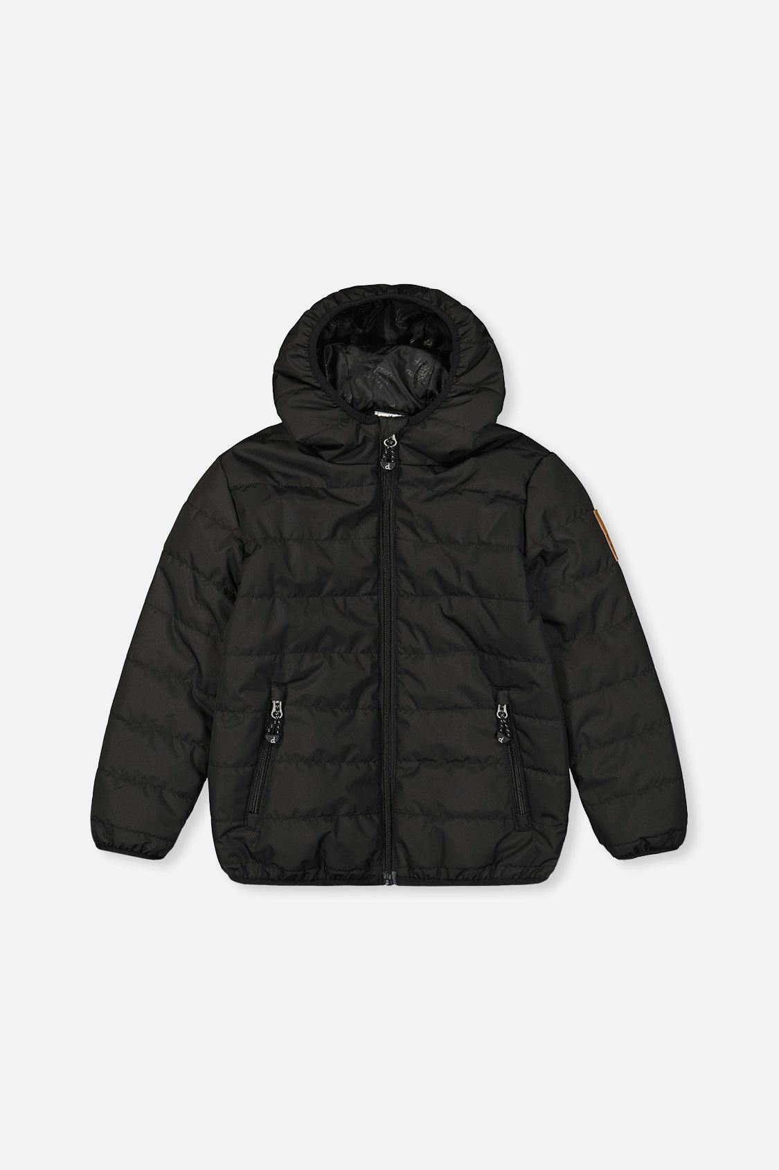 Insulating Quilted Mid-Season Jacket Black