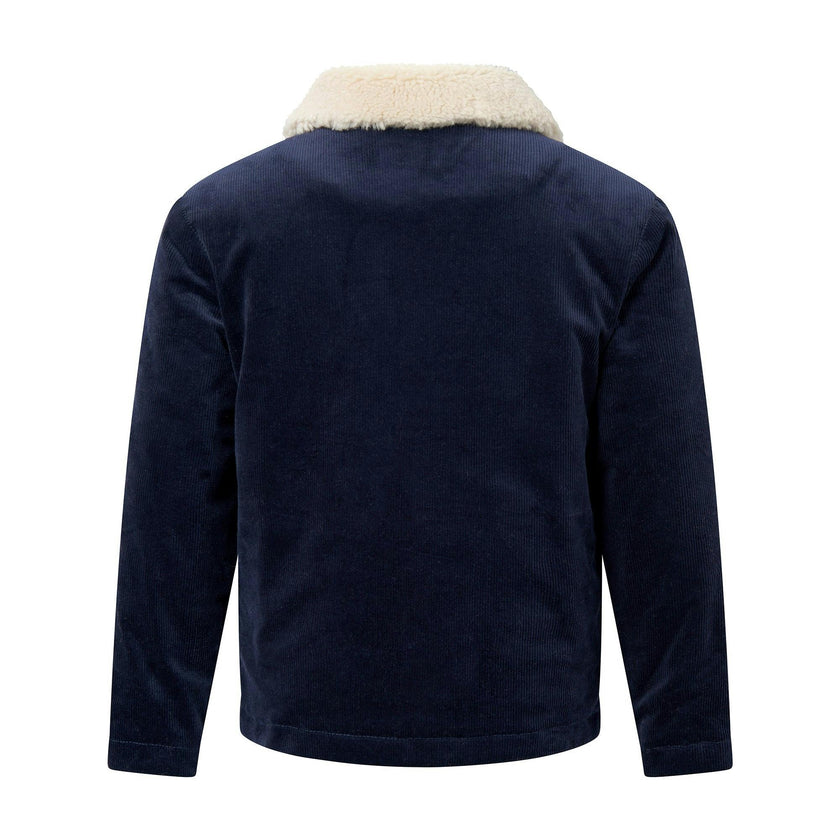 Navy Corduroy & Shearling Jacket