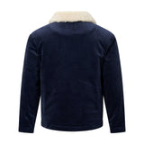 Navy Corduroy & Shearling Jacket