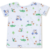 Dog Gone Golf - Blue - Short Sleeve Loungewear Set