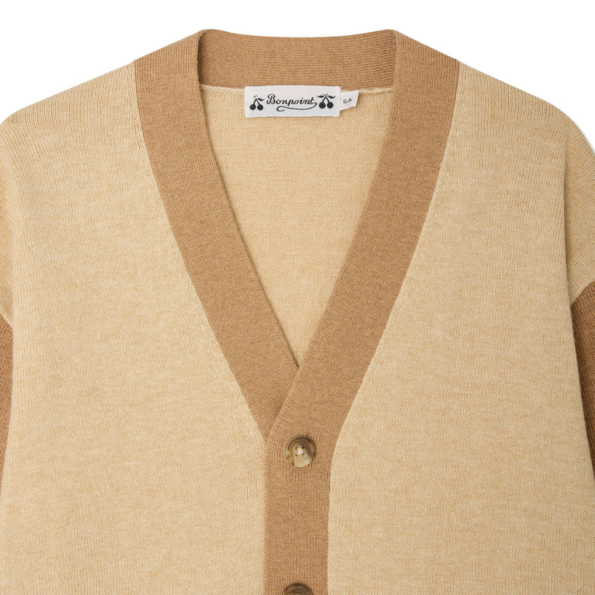 BONPOINT Cardigan Edouard - Beige Chine