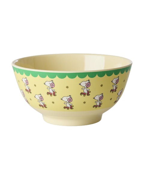 Medium Bowl - Yellow - Snoopy Print -