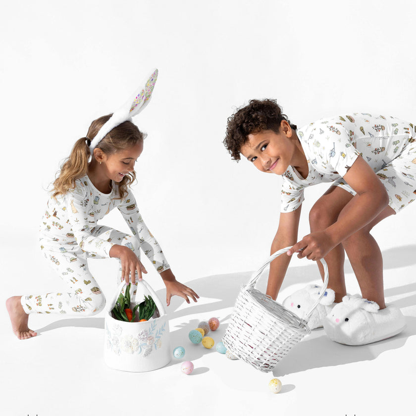 Bunny Garden Bamboo Kids Pajama Short Set