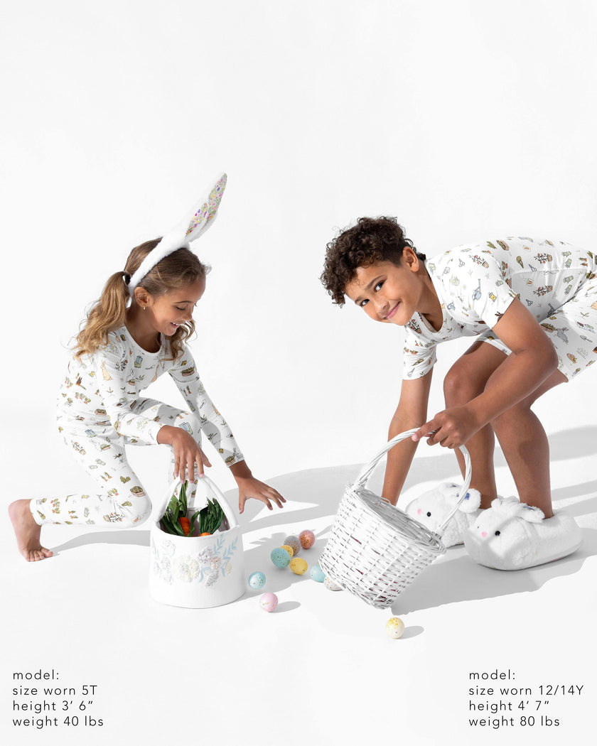 Bunny Garden Bamboo Kids Pajama Short Set