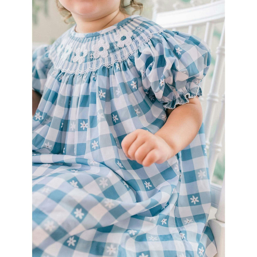 Daisy Gingham Smocked Dress (FINAL SALE)