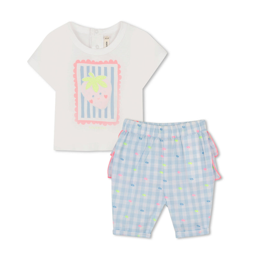 Light Blue Outfit with Strawberries