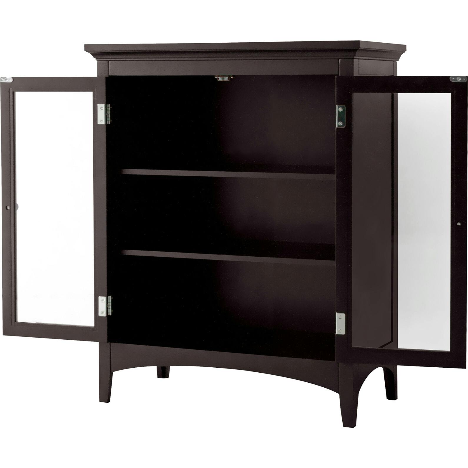 Madison Wooden Floor Cabinet with 2 Glass Doors
