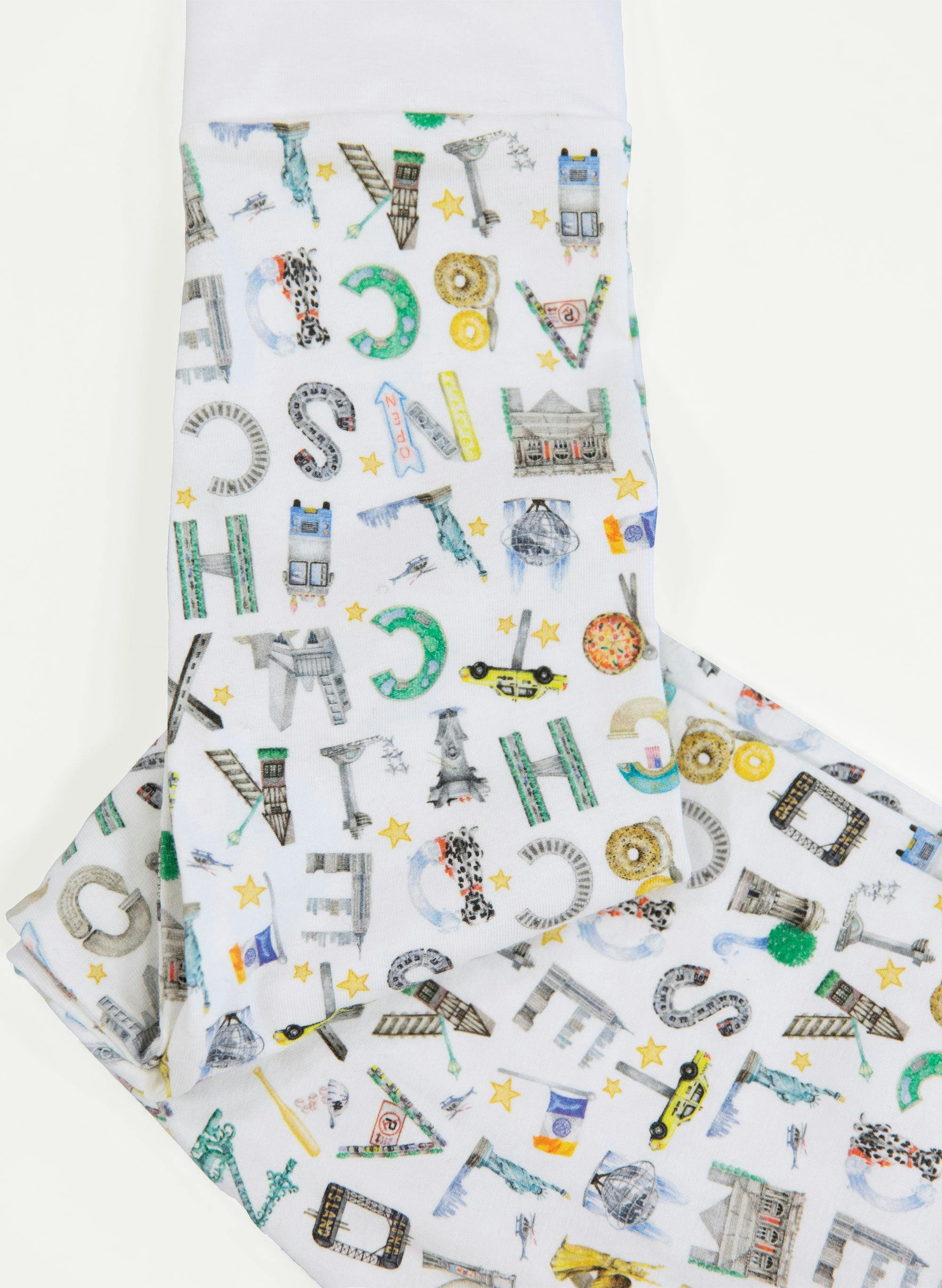 Children's Two Piece Organic Pajamas - NYC Alphabet Soup