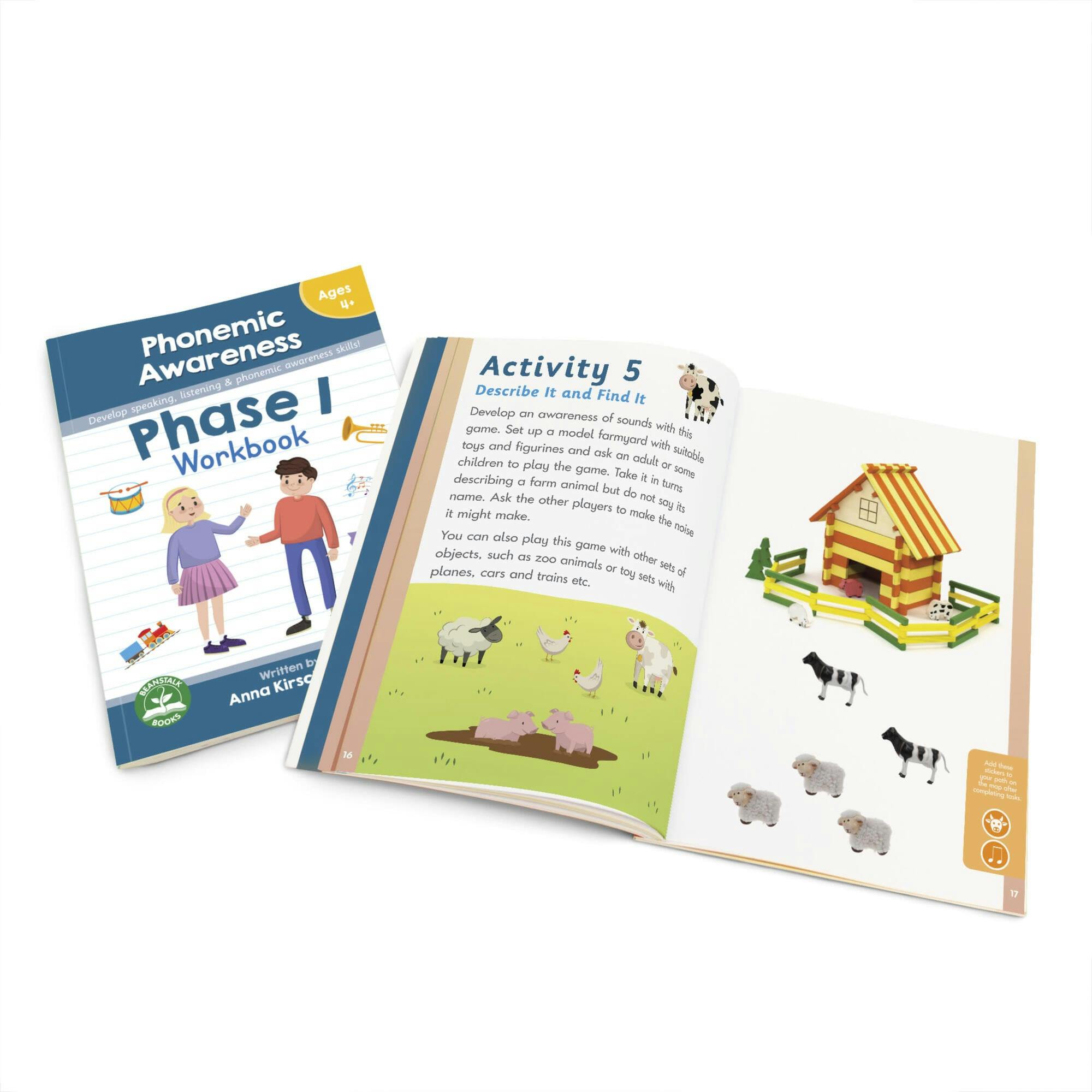 Phase 1 Phonemic Awareness Educational Learning Workbook