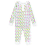 Alden Girls' Pajama Pant Set - Mod Holiday Pink