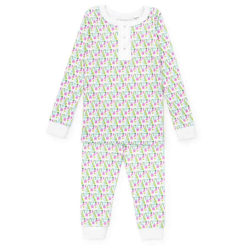 Alden Girls' Pajama Pant Set - Mod Holiday Pink