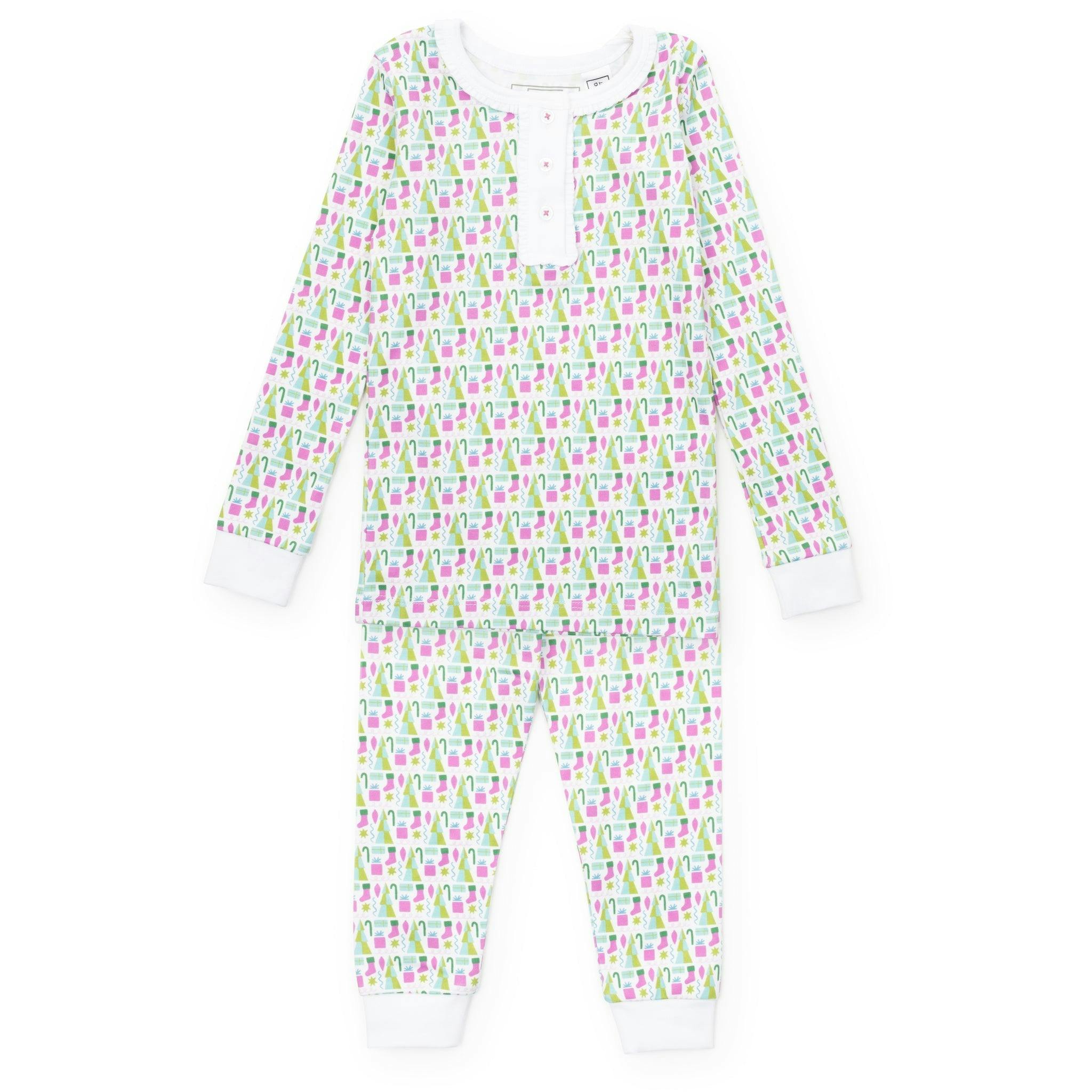 Alden Girls' Pajama Pant Set - Mod Holiday Pink