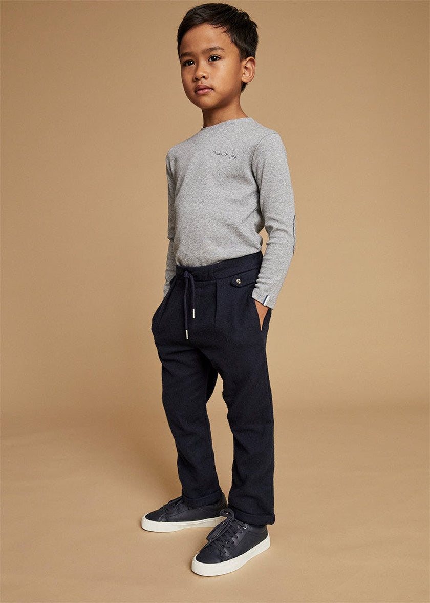 The Navy Flannel Jogger Trousers