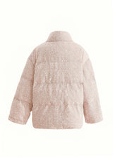 Pink Glitter Puffer Jacket