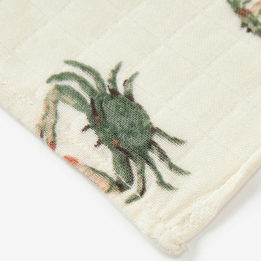 Coastal Bamboo Muslin Two-Piece Burp Cloth Set