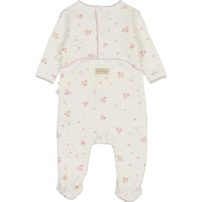 Scattered Blossoms Layette Set Barely Pink