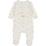 Scattered Blossoms Footie Barely Pink