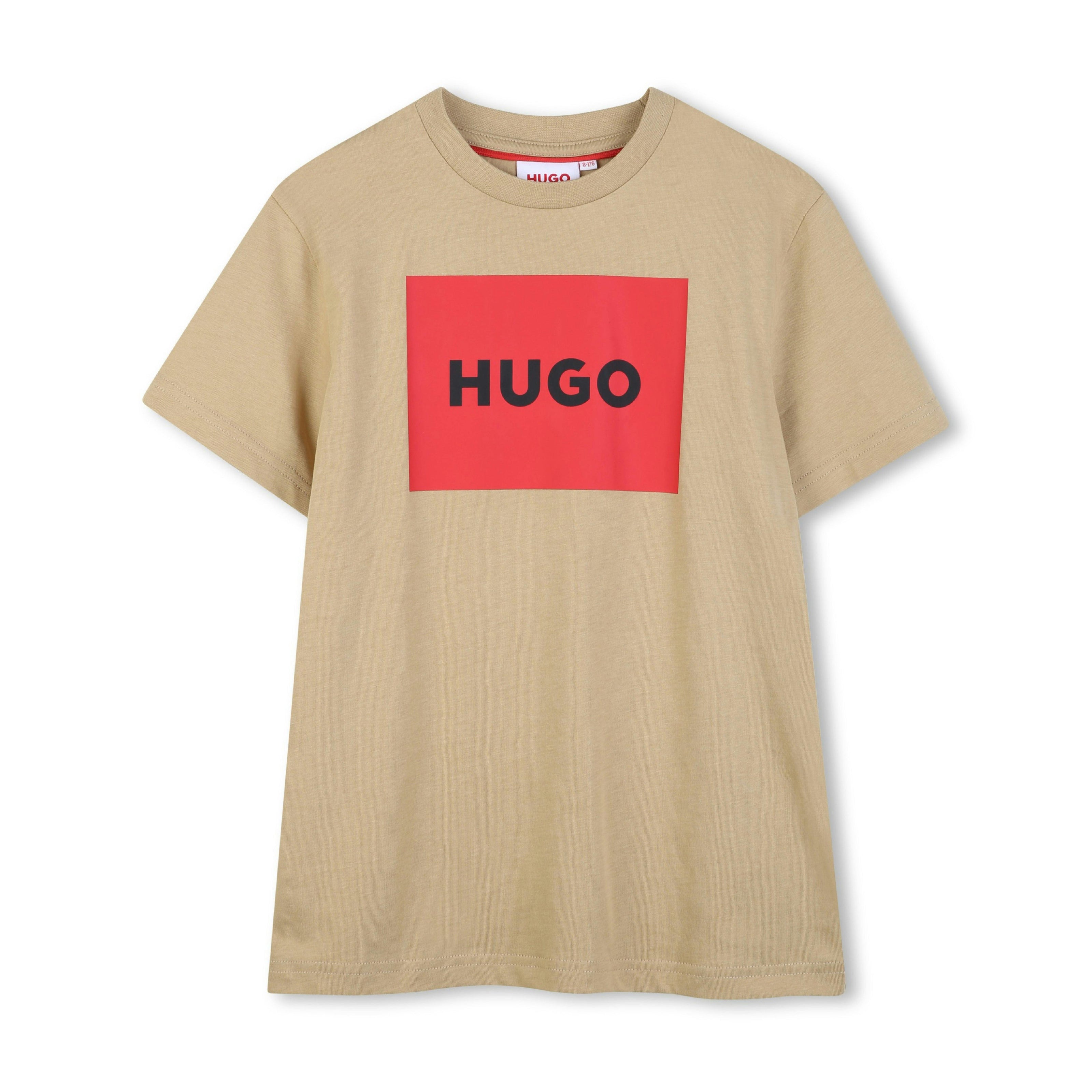 Stone Regular-fit T-shirt in Cotton with Red Logo