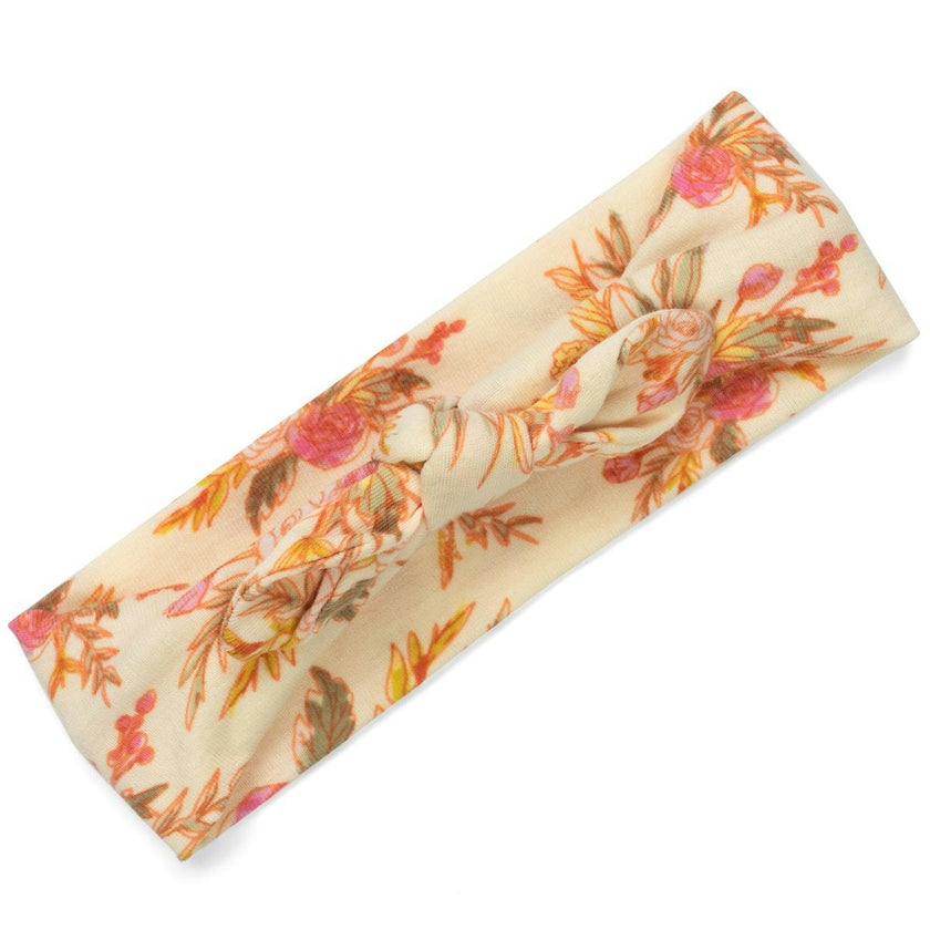 Vintage Floral Organic Cotton Knotted Headband