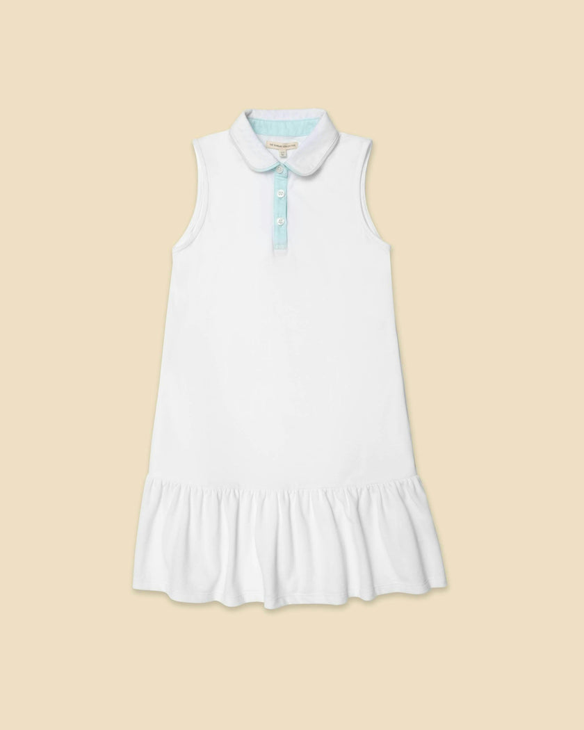 Sleeveless Play Polo Dress in Pastel Trim