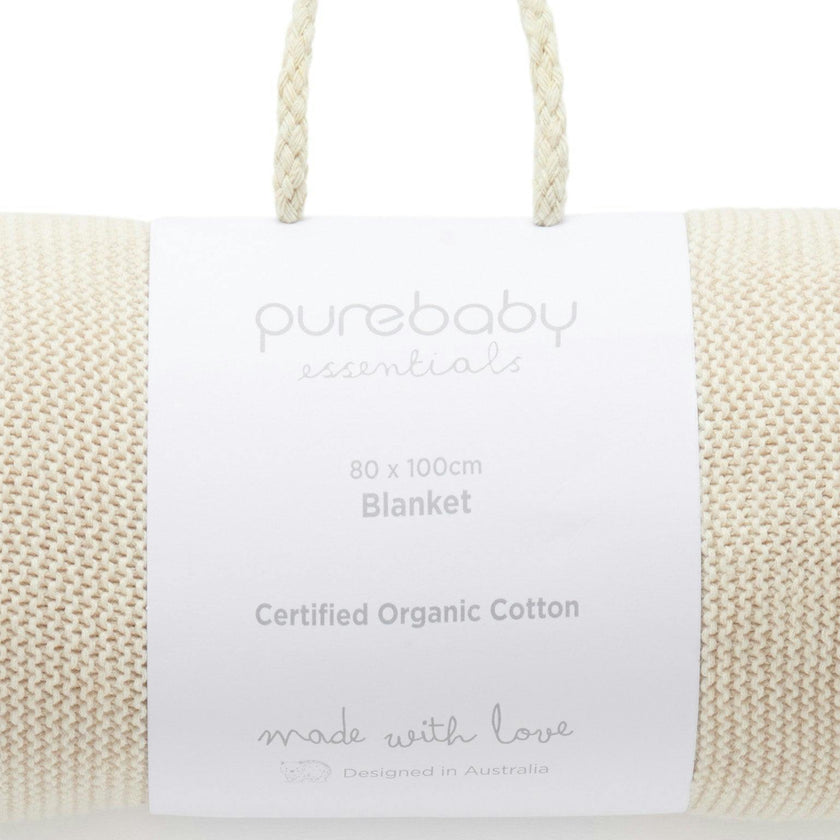 Textured Knit Blanket Wheat melange