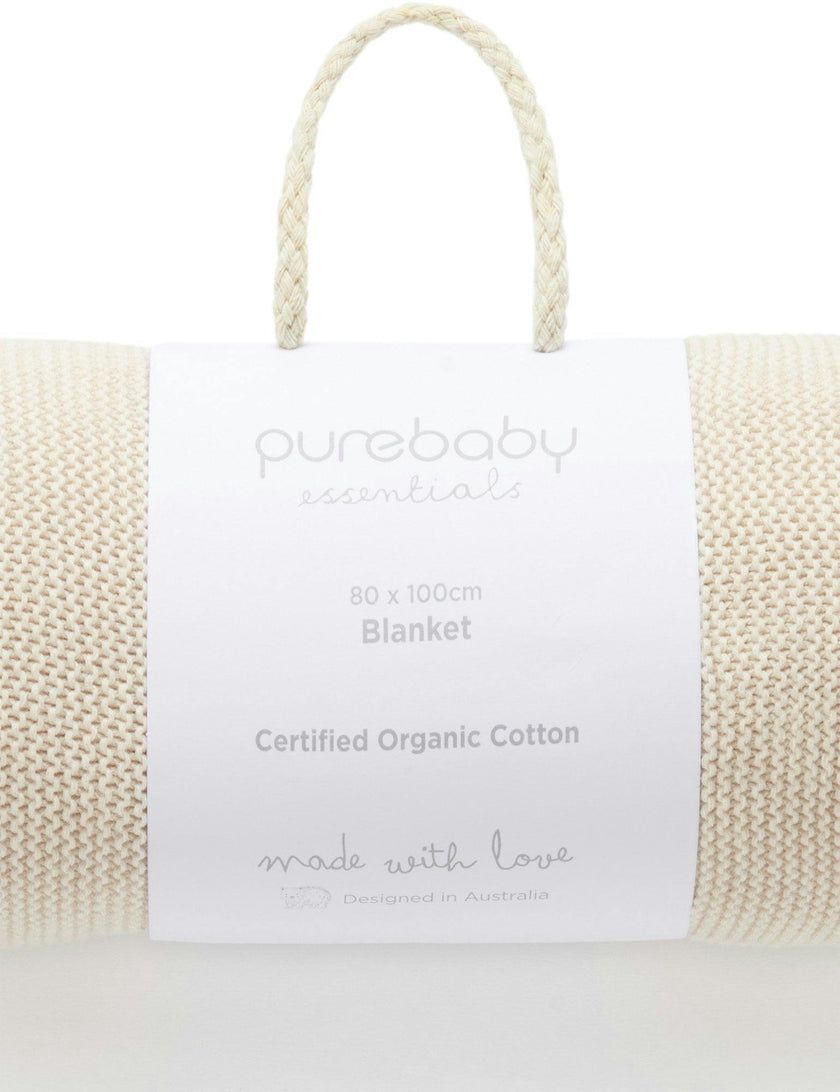 Textured Knit Blanket Wheat melange