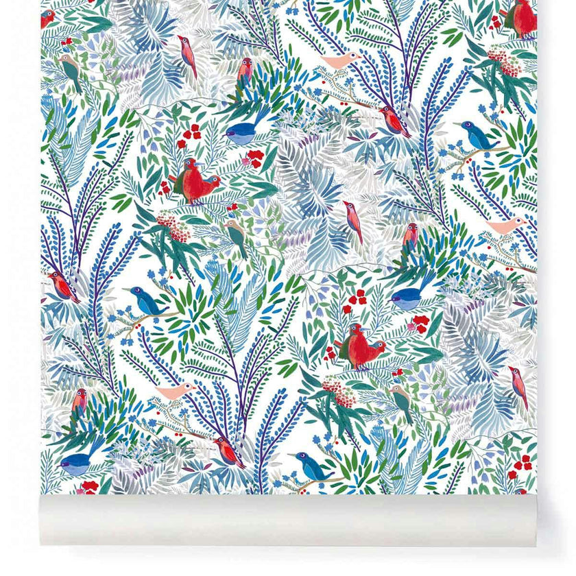 Wallpaper JAZZ color Bleu