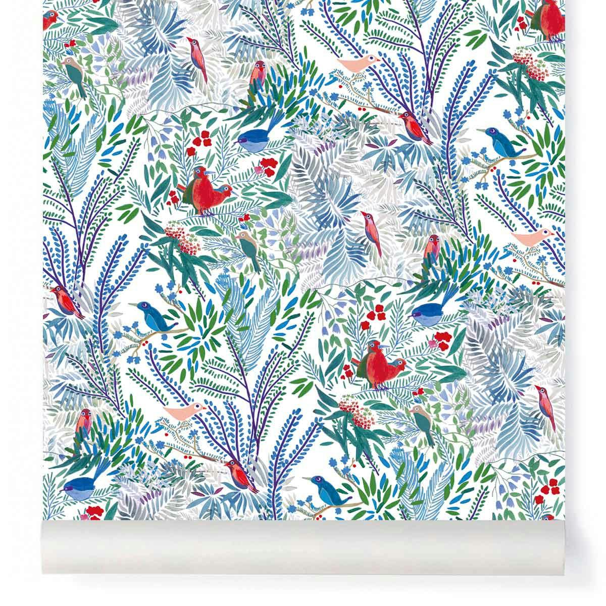 Papier peint JAZZ coloris Bleu