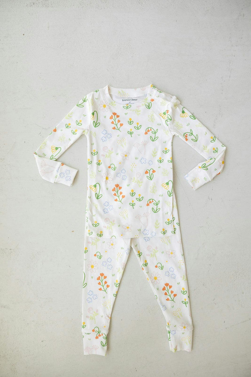 floral long sleeve pajama set