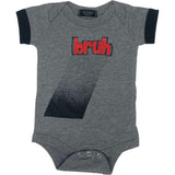 Bruh... Heather Grey Baby Onesie - Unisex for Boys and Girls