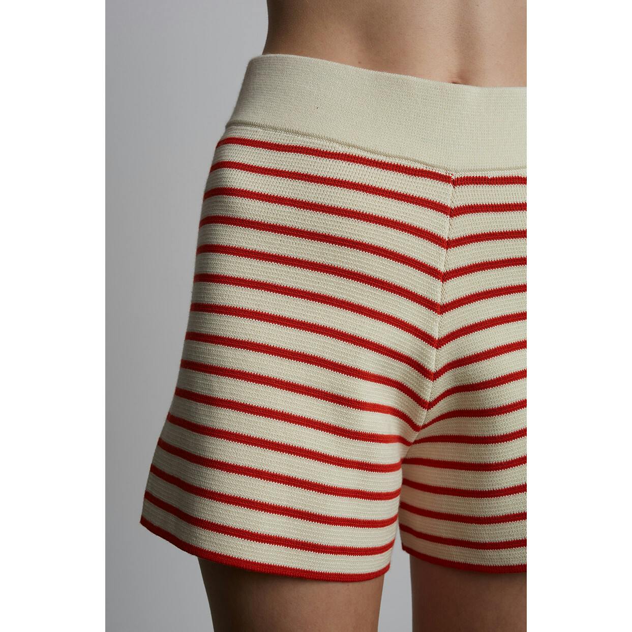 LEA STRIPE SHORT | IVORY + ROSSO