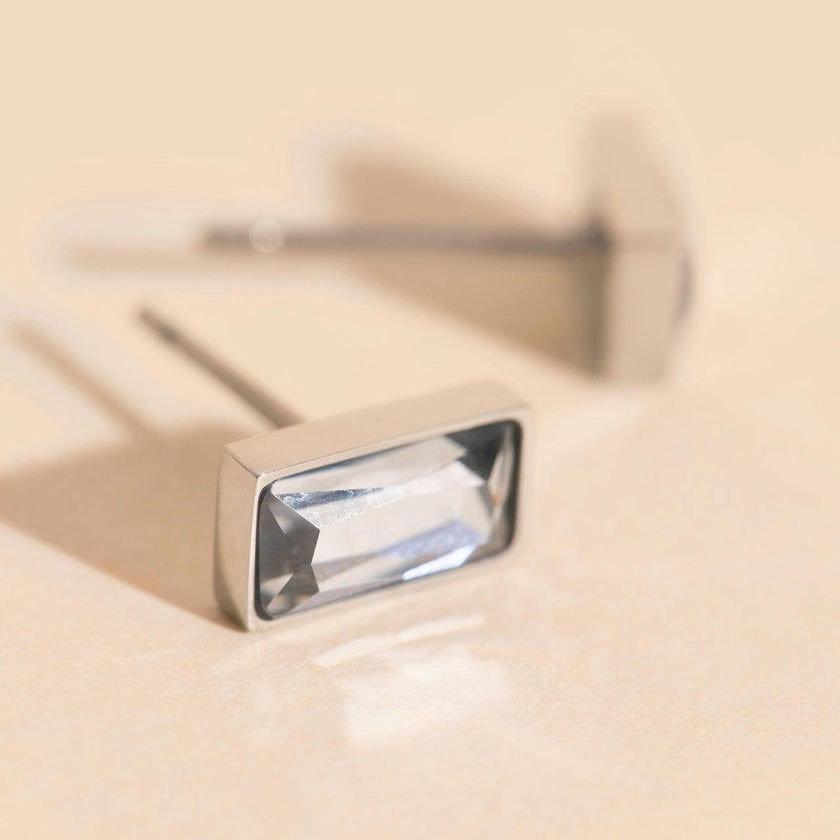 April Birthstone Stud Earrings