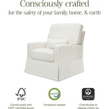 Crawford Pillowback Comfort Swivel Glider in Fog Chatham Stripe