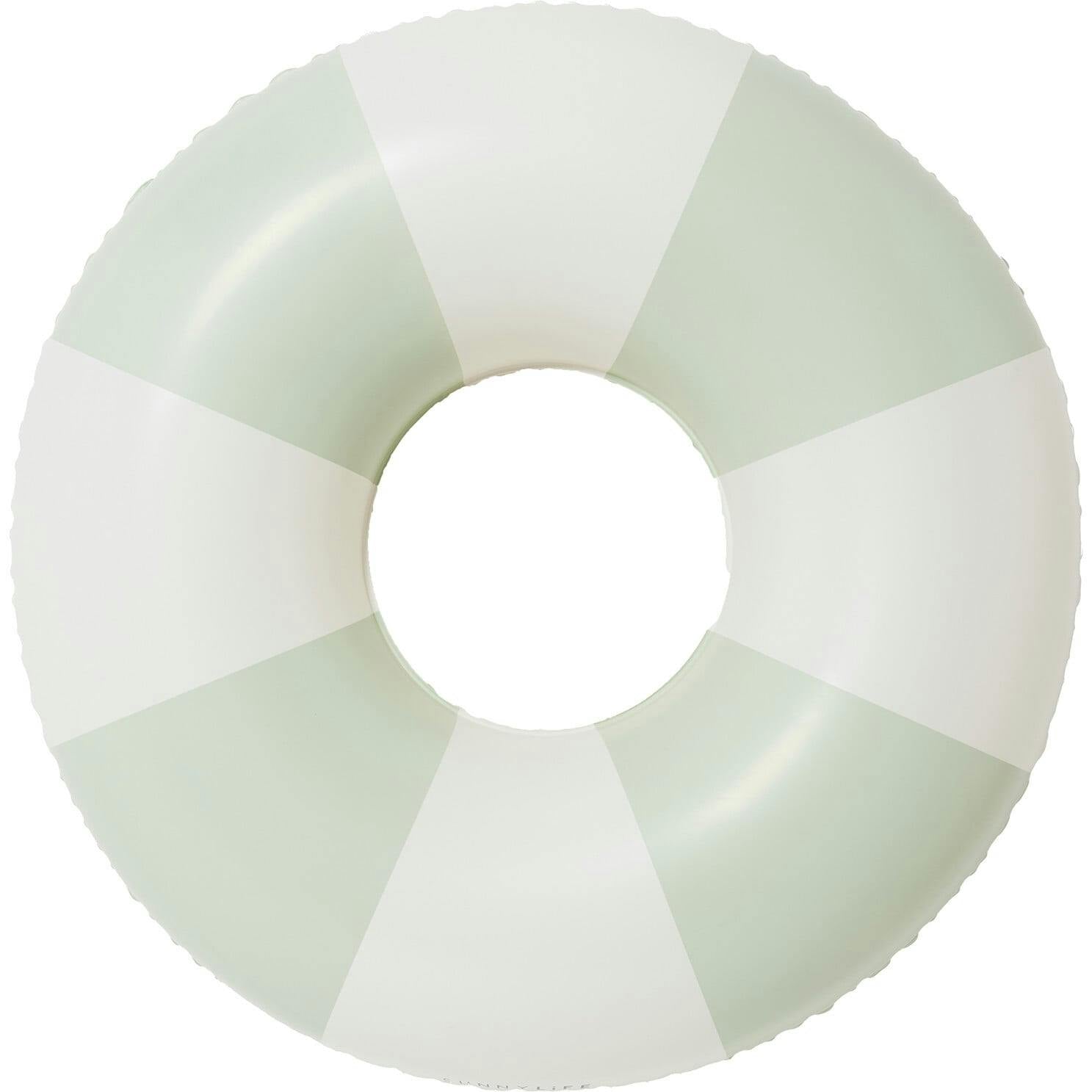 Tube Pool Ring: The Vacay Soft Olive Stripe
