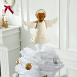 Brown Dog Angel Handmade Felt Christmas Tree Topper