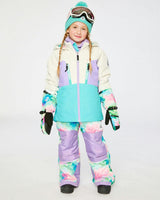 Two Piece Teknik Snowsuit Multicolored With A Diamond Pattern