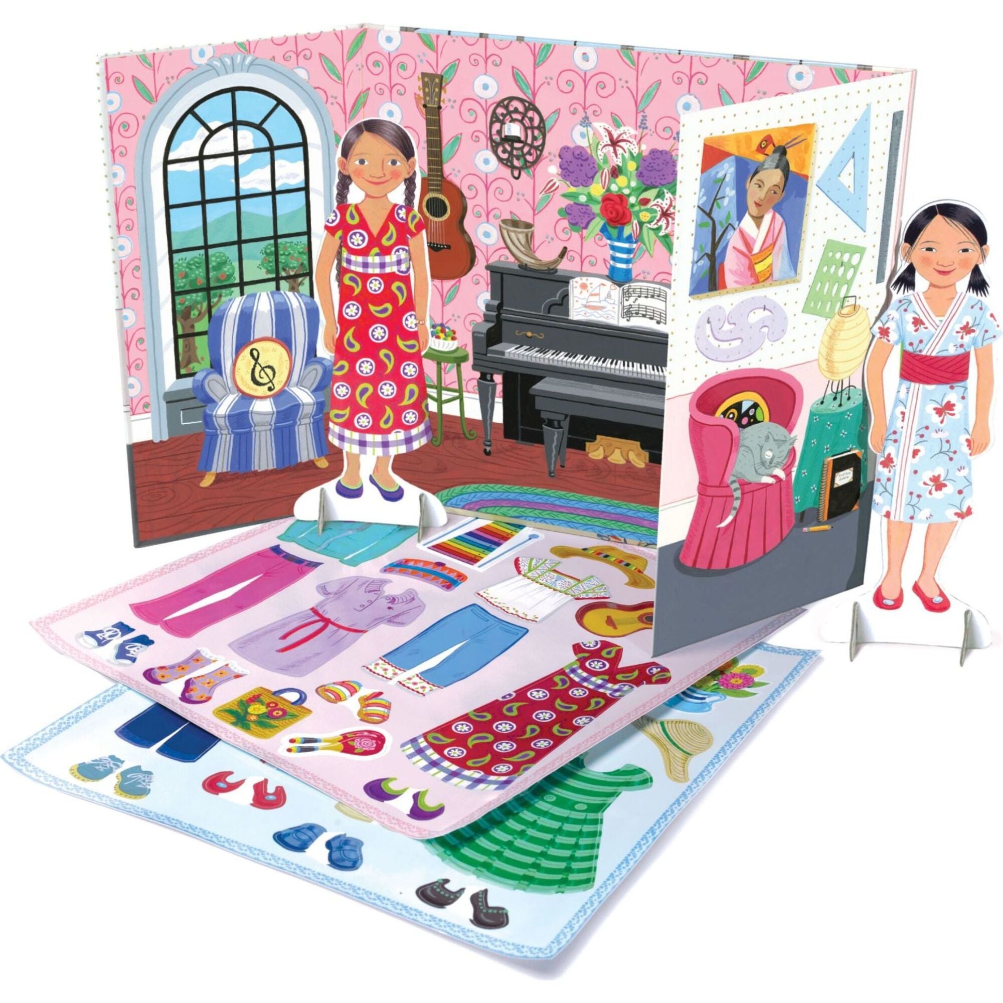 Musician and Artist Paper Doll Reusable Set