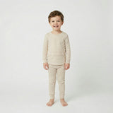 Oatmeal Stripe Bamboo Kids Pajama Set