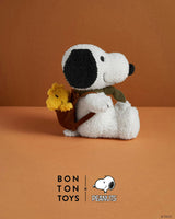 Plush Peanuts Snoopy With Woodstock In Backpack 8"