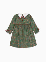 Green Floral Lilly Girl Dress