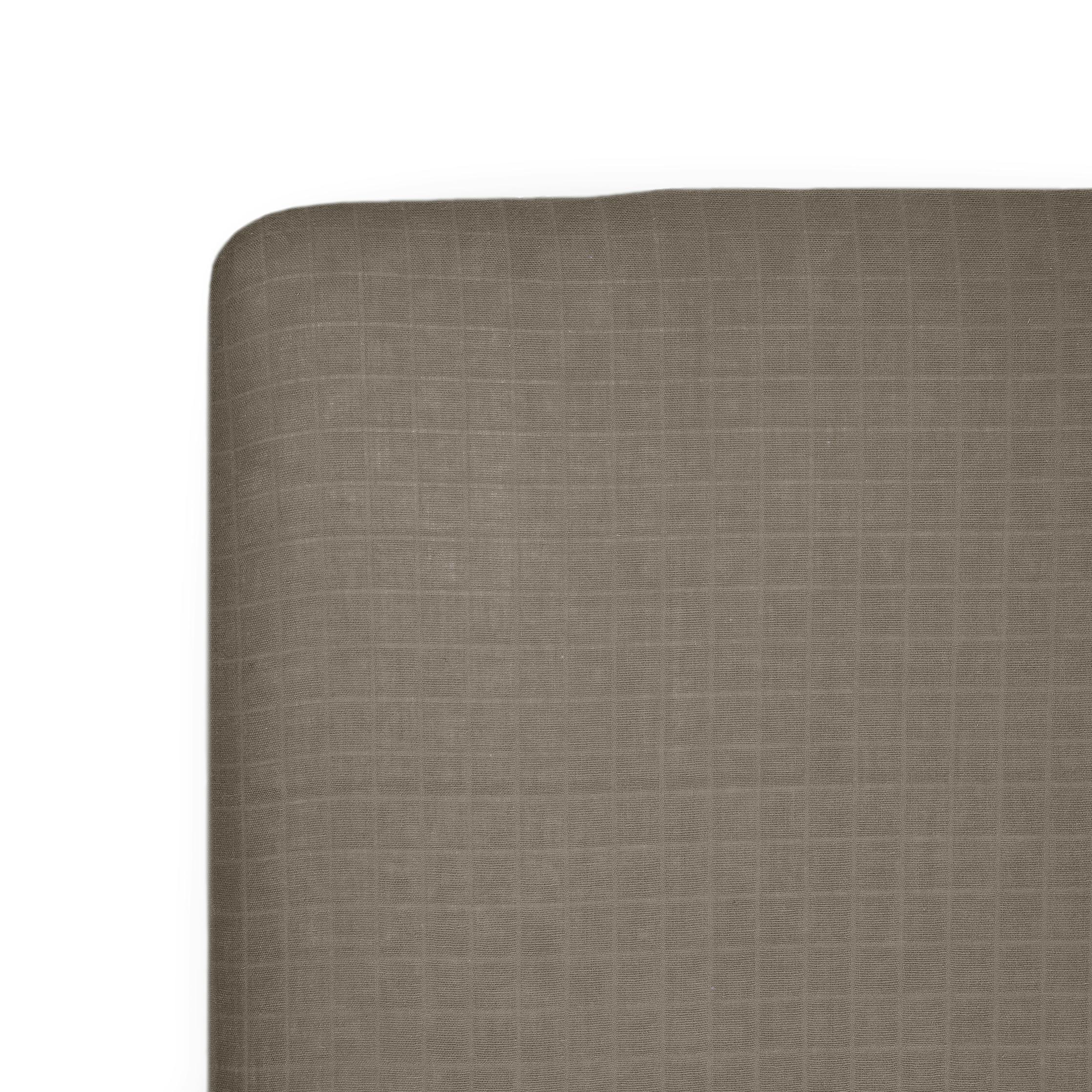 Cotton Muslin Crib Sheet - Mocha
