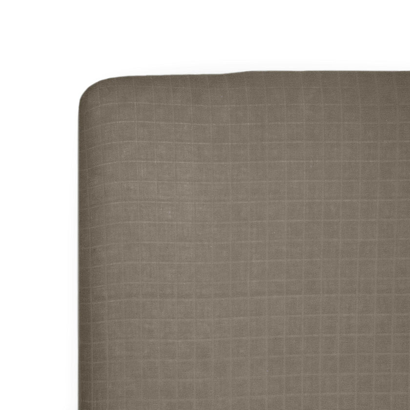 Cotton Muslin Crib Sheet - Mocha