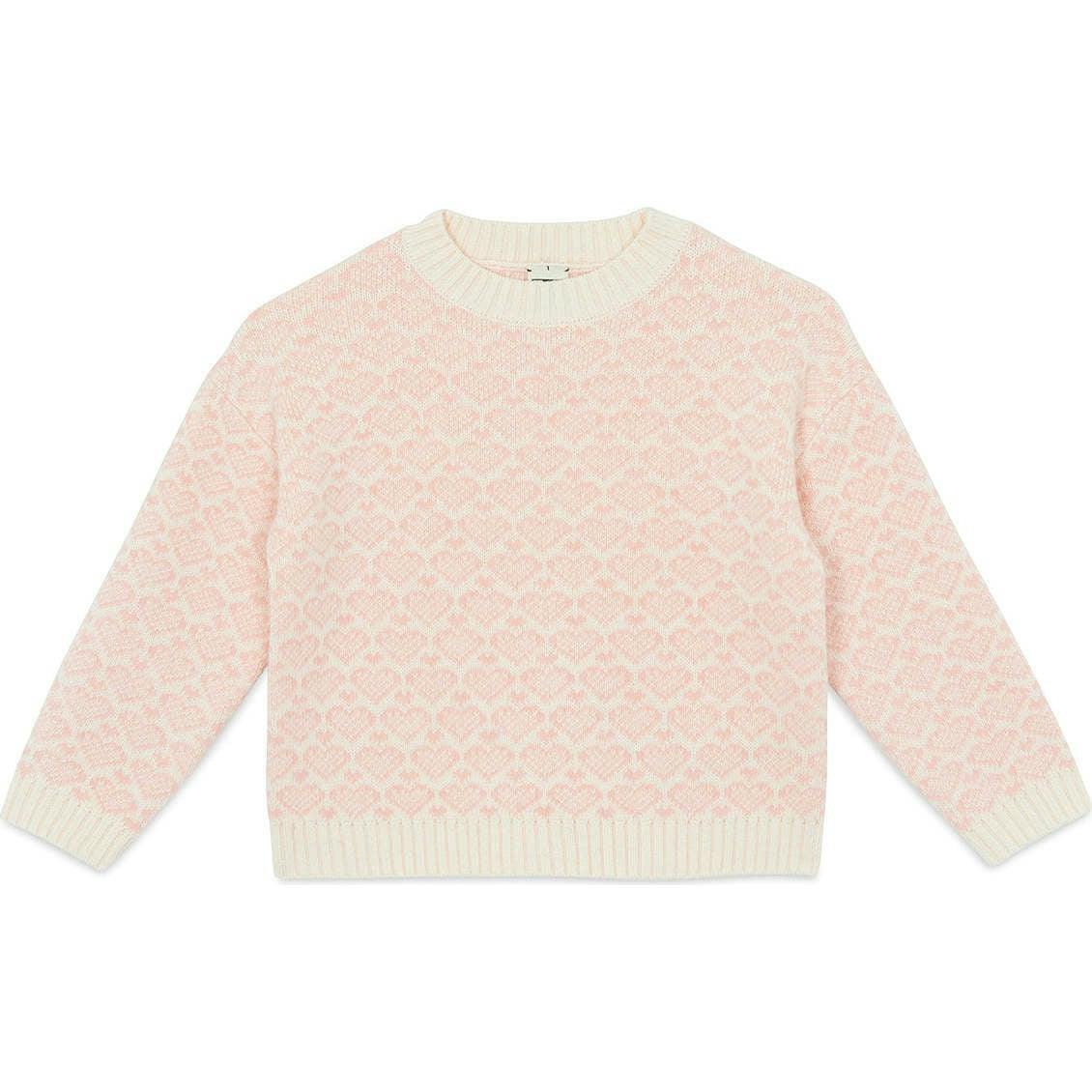 BONTON Lovely Hearts Sweater - Ecru Bonton