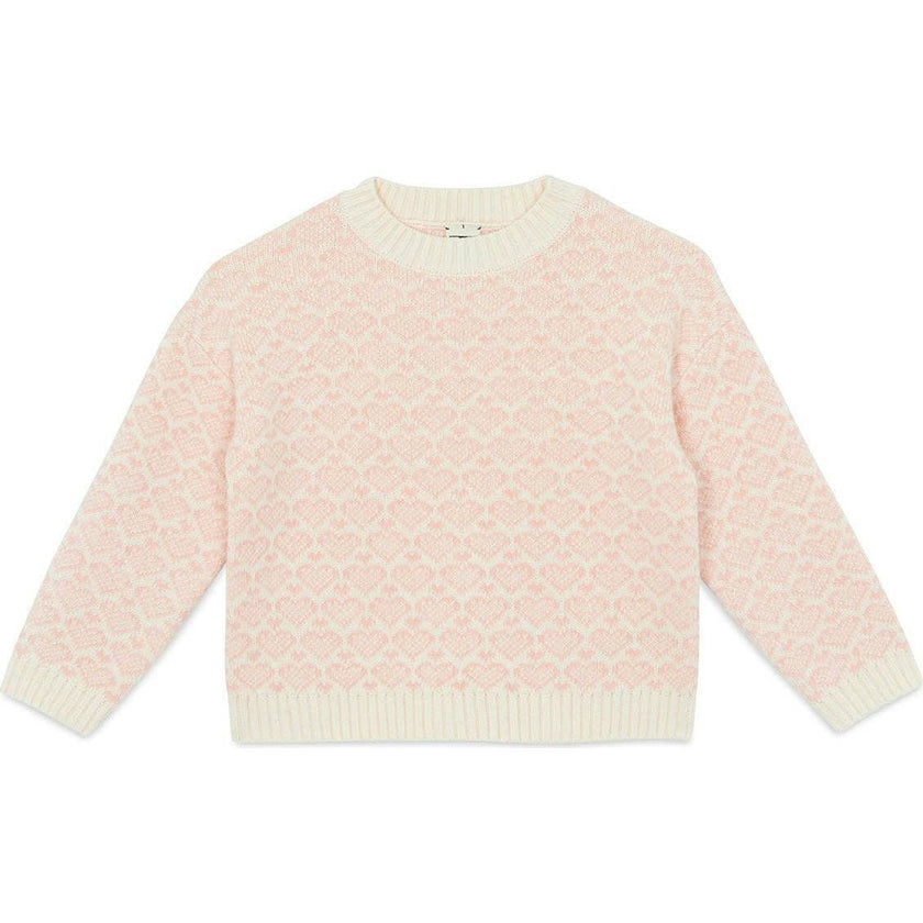 BONTON Lovely Hearts Sweater - Ecru Bonton