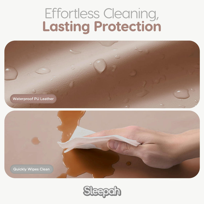 Waterproof Vegan Leather Contoured Baby Changing Pad