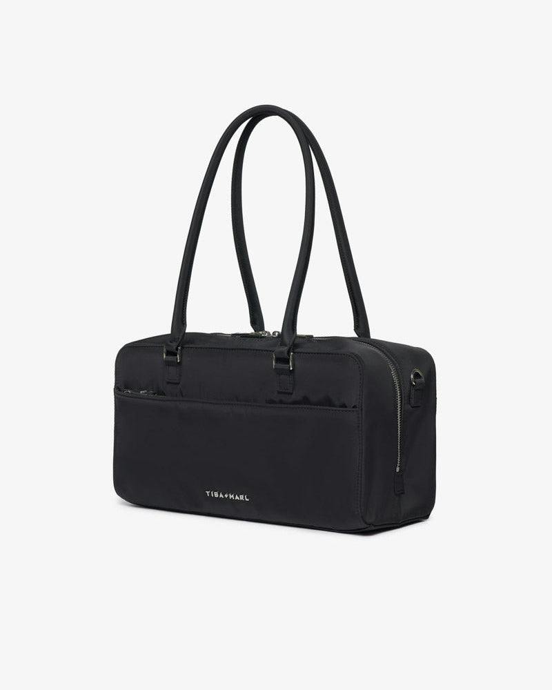 Riley Compact East-West Changing Bag Black Woven